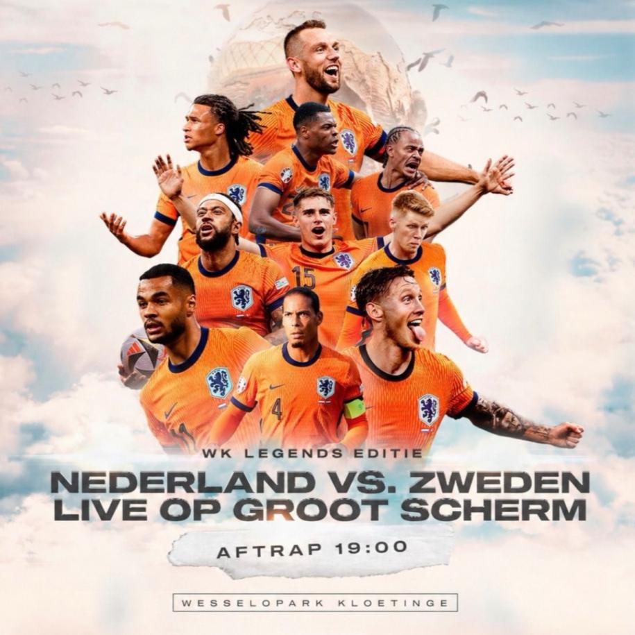 Moer Verhuur toernooi + Nederland Zweden op groot scherm.